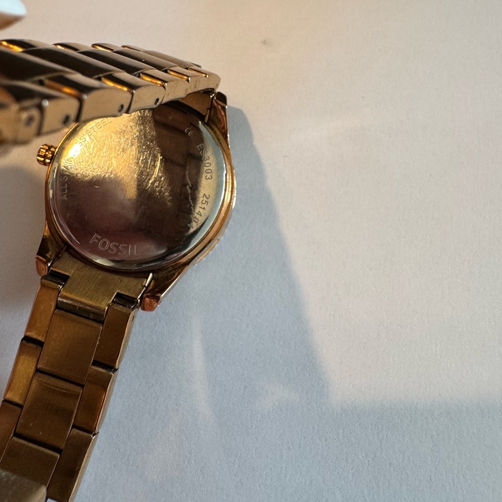 Fossil Rose Gold Crystal-Trim Multifunction Bracelet Watch - Picture 5 of 5